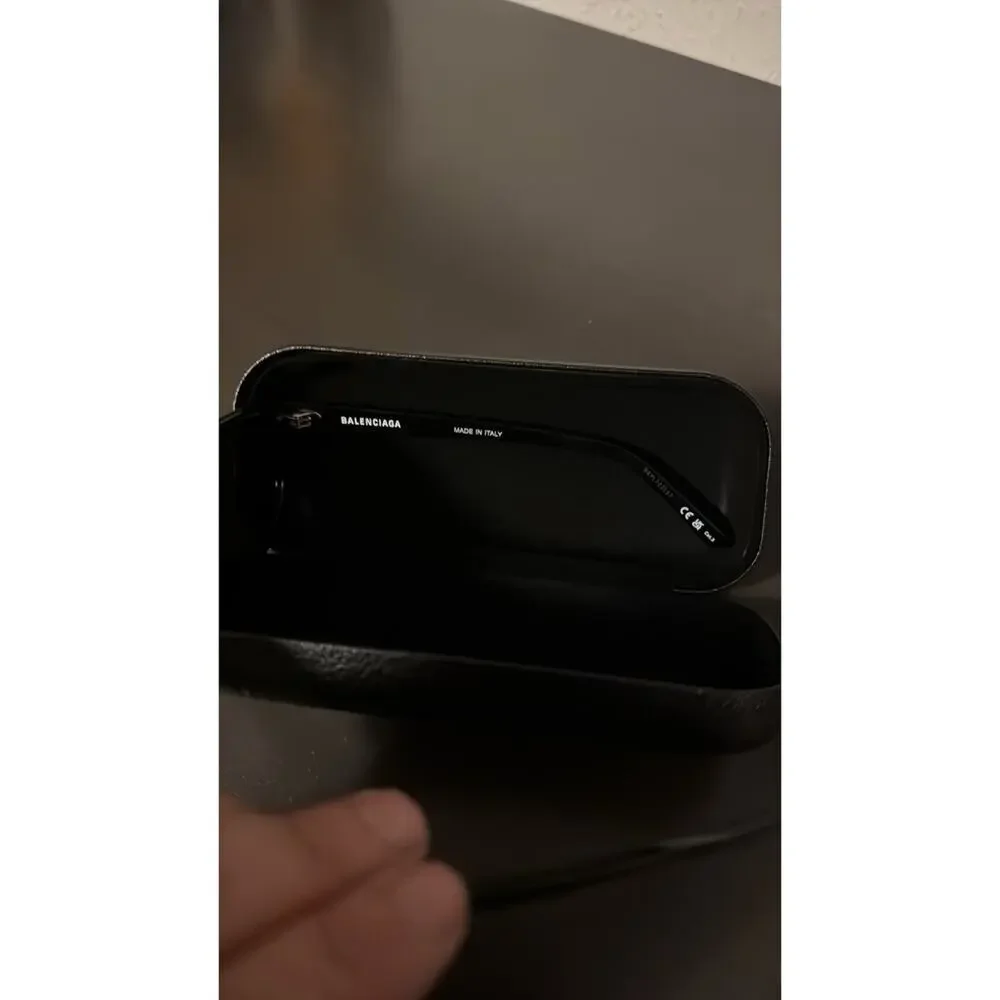 Balenciaga 60mm Rectangular Sunglasses black